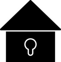 Locked house, icon. Element of simple icon for websites, web design, mobile app, infographics. Thick line icon for website design and development, app development on white background vector