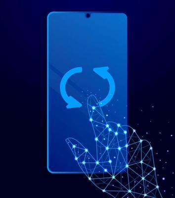 loading, refresh touch phone. Polygon style touch phone vector illustration