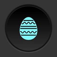 Dark button flat icons on round backgrounds. Building construction insurance dark circle vector icon on darken background