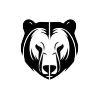 Vector logo containing a black and white bear.