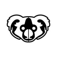 Vector logo featuring a black and white koala.