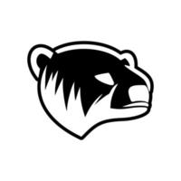 Vector logo of a black and white bear.