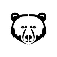 Vector logo of a black and white bear.