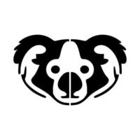 vector logo presentando un negro y blanco coala.