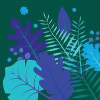de moda texturizado plano vector ilustración con Violeta y rosado vibrante brillante degradado plantas, hojas, flores, sucursales. floral y botánico moderno antecedentes para carteles, pancartas, invitación, tarjetas