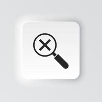 Rectangle button icon Zoom symbol. Button banner Rectangle badge interface for application illustration on neomorphic style on white background vector