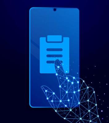 facture, test touch phone. Polygon style touch phone vector illustration