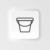 Paint, pot vector icon. Element of design tool for mobile concept and web apps vector. Thin neumorphic style vector icon for website design on neumorphism white background