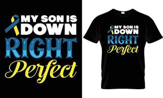 Down Syndrome T - Shirt Design. vector