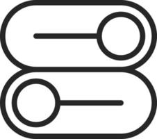 Switch, switcher, options vector icon. Multimedia minimalist outline vector icon. on white background