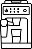 café, Café exprés máquina, café máquina vector icono en transparente antecedentes. contorno café, Café exprés máquina, café máquina vector icono