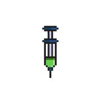 injection tool in pixel art style vector