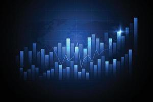 Business candle stick graph chart of stock market investment trading on white background design. Bullish point, Trend of graph. Vector illustration