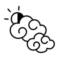 Trendy Cloudy Climate vector