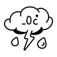 Trendy Meteorology Concepts vector