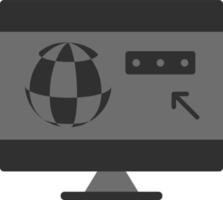 contraseña, monitor . elemento de web desarrollo. vector icono. desarrollo icono en blanco antecedentes