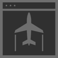 site, aircraft . Element of web development. Vector icon. Development icon on white background