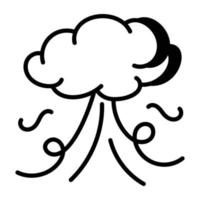 Trendy Windy Cloud vector