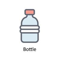 Bottle Vector Fill Outline Icons. Simple stock illustration stock