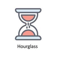 Hourglass  Vector Fill Outline Icons. Simple stock illustration stock