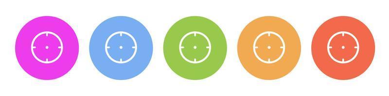 Multi colored flat icons on round backgrounds. Spyhole multicolor circle vector icon on white background