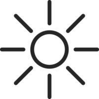 Brightness, sun vector icon. Multimedia minimalist outline vector icon. on white background