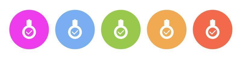 Multi colored flat icons on round backgrounds. adequate, lightning multicolor circle vector icon on white background