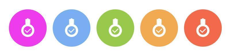 Multi colored flat icons on round backgrounds. adequate, lightning multicolor circle vector icon on white background