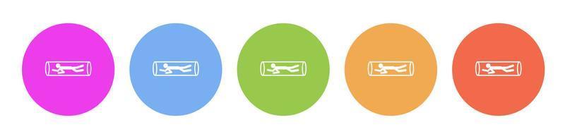 Multi colored flat icons on round backgrounds. access, egress, jam multicolor circle vector icon on white background