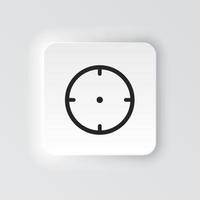 Rectangle button icon Spyhole. Button banner Rectangle badge interface for application illustration on neomorphic style on white background vector