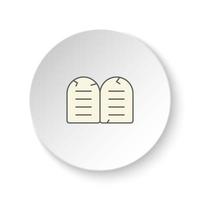 Round button for web icon, Commandment symbol. Button banner round, badge interface for application illustration on white background vector