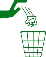 reciclar, basura, negar icono lata ser usado para web, móvil y infografía. vector icono en blanco antecedentes