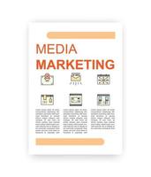 Media marketing icons business A4 documentation templates. vector