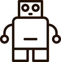 Artificial intelligence, bionic man icon - Vector on white background