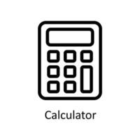 calculadora vector contorno iconos sencillo valores ilustración valores