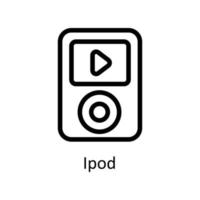 iPod vector contorno iconos sencillo valores ilustración valores