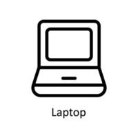 ordenador portátil vector contorno iconos sencillo valores ilustración valores