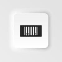 Mass production, bar code neumorphic style vector icon. Simple element illustration from UI concept. Mass production, bar code neumorphic style vector icon. Infographic concept on white