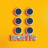 braille popular arte, retro icono. vector ilustración de popular Arte estilo en retro antecedentes