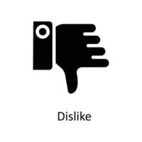 Dislike Vector  Solid Icons. Simple stock illustration stock