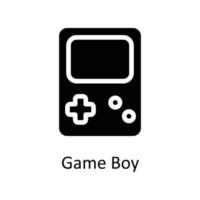 Game Boy Vector  Solid Icons. Simple stock illustration stock