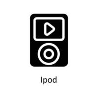 iPod vector sólido iconos sencillo valores ilustración valores