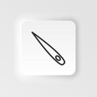 Needle vector icon. Element of design tool for mobile concept and web apps vector. Thin neumorphic style vector icon for website design on neumorphism white background