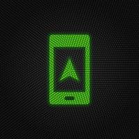 Phone, cursor new technology vector icon. New mobile technology traffic light style vector illustration on white background