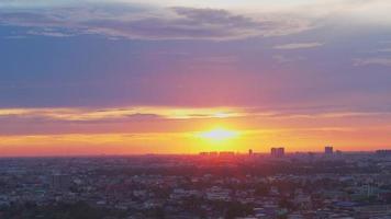 Zeit Ablauf Sonnenuntergang Stadtbild von Bangkok Thailand video