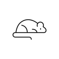 mouse icon. outline icon vector