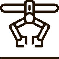 Industrial robot, loading arm icon - Vector on white background