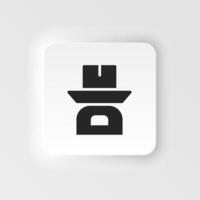 Mass production, weight neumorphic style vector icon. Simple element illustration from UI concept. Mass production, weight neumorphic style vector icon. Infographic concept on white