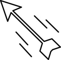 Arrow, line vector icon on transparent background. Outline Arrow, line vector icon.