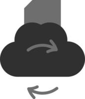 nube, carpeta, sincronizar elemento de web desarrollo. vector icono. desarrollo icono en blanco antecedentes